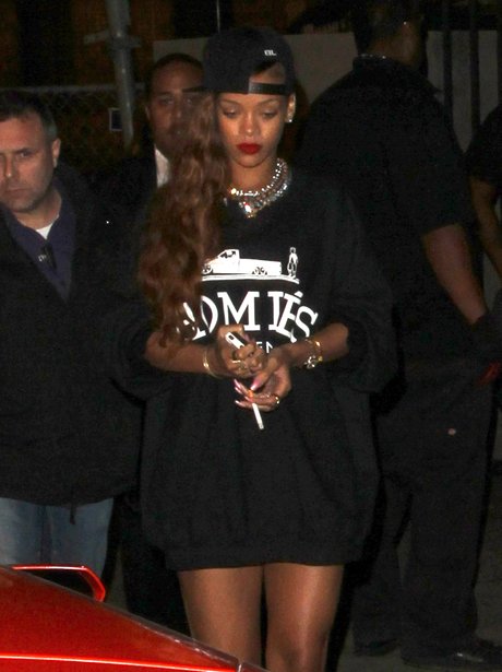 Rihanna on a night out celebrating P Diddy's birthday in Los Angeles