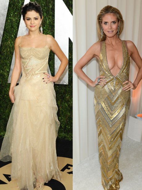 Selena Gomez and Heidi Klum at the Oscars 2013