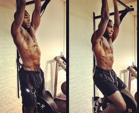Tinie Tempah at the gym