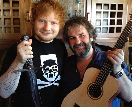 Ed Sheeran and Peter Jackson pose together