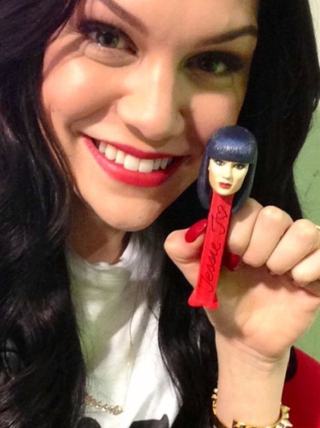 Jessie J with her own pez dispenser