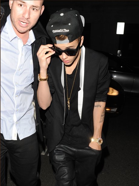 Justin Bieber in London on a night out