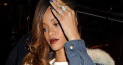 Rihanna wearing jeans from her River Island collec