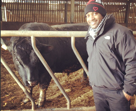 JB Gill spends some time on his farm