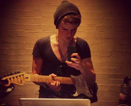 Joel peat with his guitar