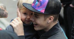 Justin Bieber with his brother