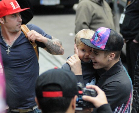 Justin Bieber with his brother