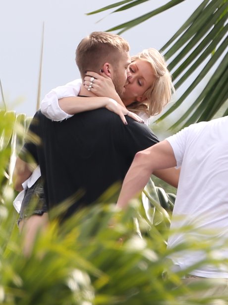 Ellie Goulding and Calvin Harris filming video