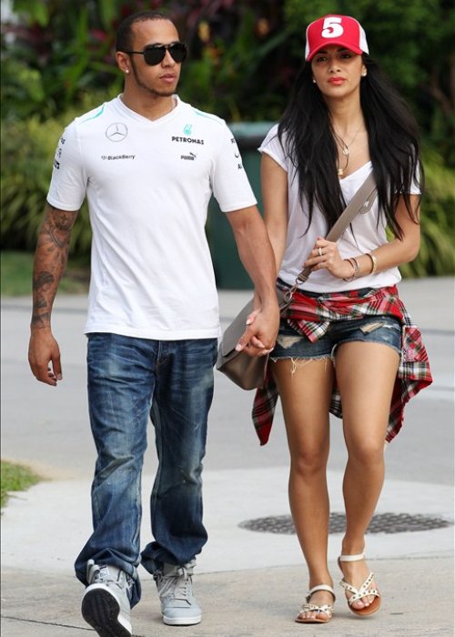 Nicole Scherzinger celebrates boyfriend Lewis Hamilton's Abu Dhabi