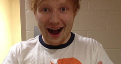 Ed Sheeran wearing a funny t shirt