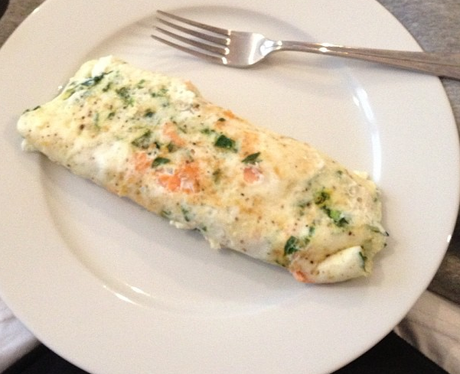 Calvin Harris cooks som smoked salmon and spinach