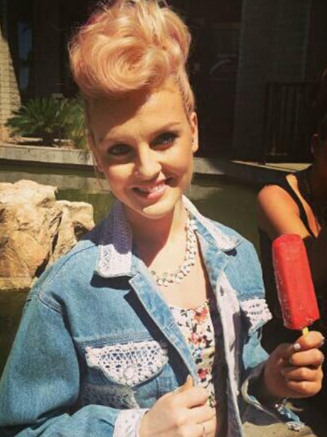 Perrie Edwards shares a snap with fans