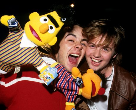 PJ and Duncan with Bert and Ernie from Sesame Street