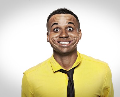 Aston Merrygold poses in a new promo for Alton Towers