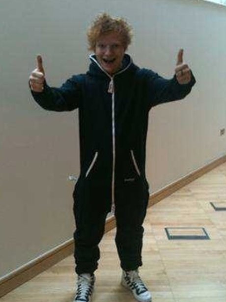 Ed Sheeran in a onesie