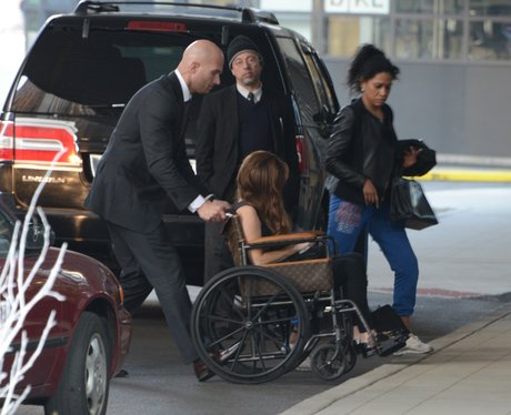 Lady Gaga in wheelchair after her surgery