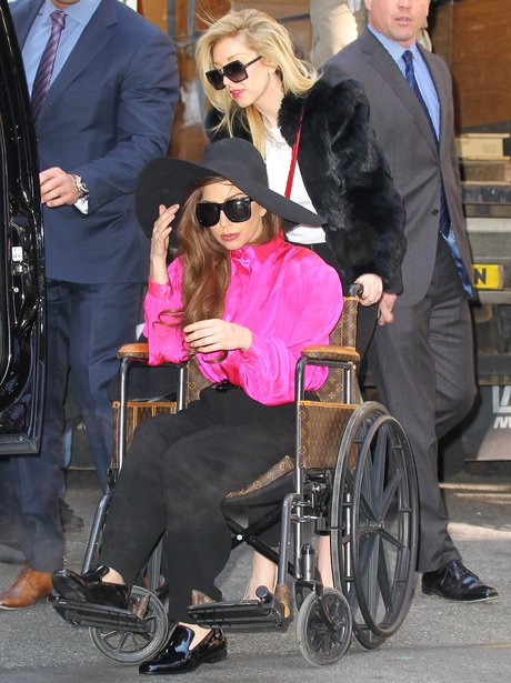 Lady Gaga seen in her wheelchair