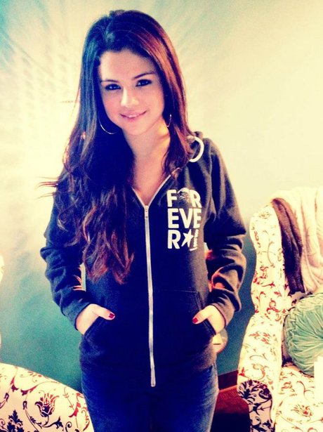 Selena Gomez in a onesie