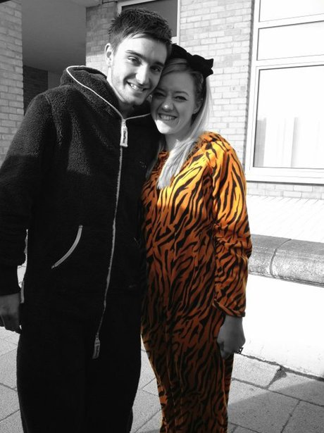 The Wanted's Tom Parker in a onesie