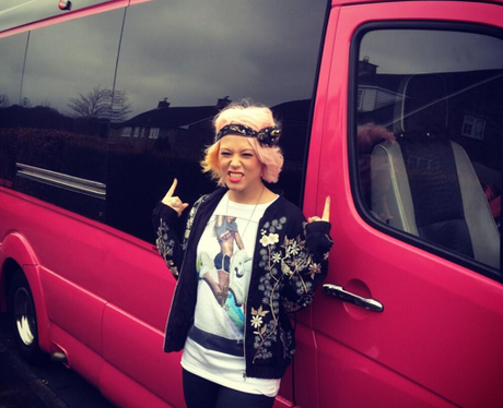 Amelia Lily on her tour bus