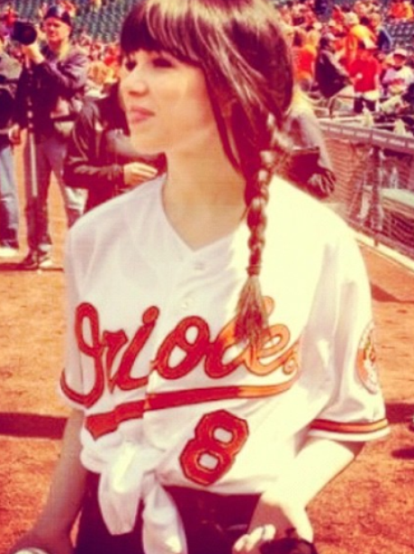 Carly Rae Jepsen at the baseball