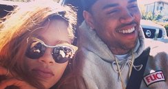 Rihanna and Chris Brown on Instagram