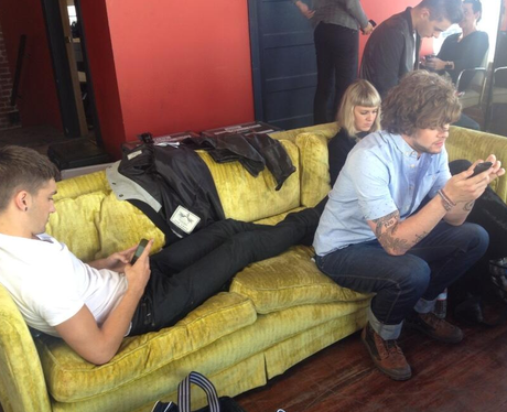 The Wanted in their phones