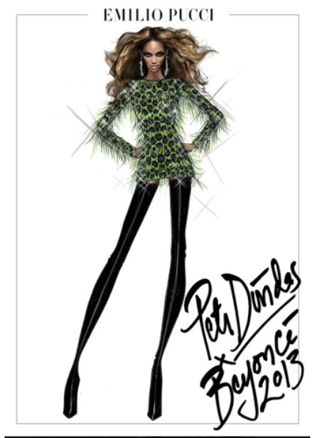 Beyonce's tour sketches