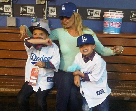Britney Spears with her sons