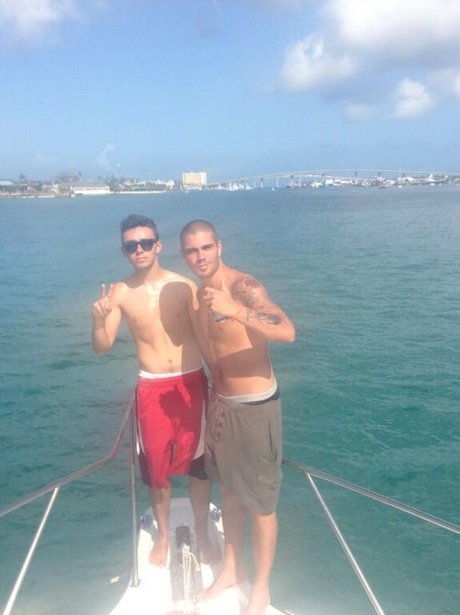 Max George and Nathan Sykes go fishing