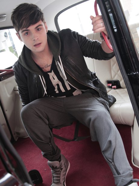 Jaymi of Union J in a taxi