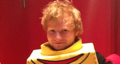 Ed Sheeran in lego fancy dress