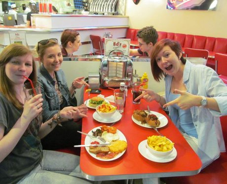 Gillies and Emily at Ed's Easy Diner