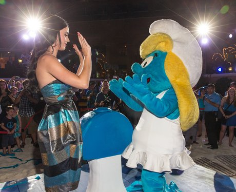 Katy Perry promoting The Smurfs 2