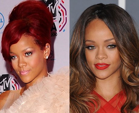 Rihanna hair up or down