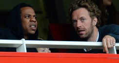 Jay-Z and Chris Marting watching football