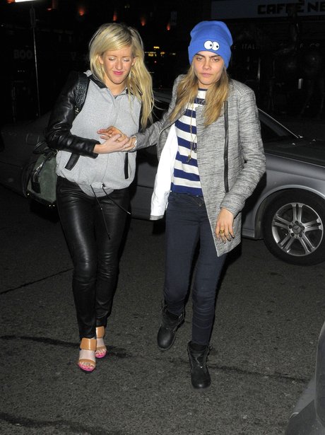 Ellie Goulding and Cara Delevingne at Mahiki
