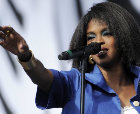 Fugees Star Lauryn Hill performing live on stage