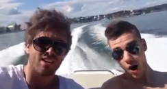 Liam Payne Topless On Boat