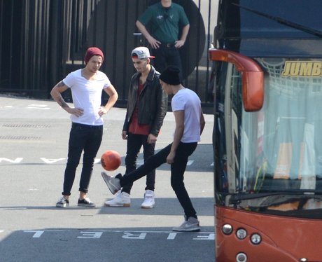 One Direction playing football in Europe
