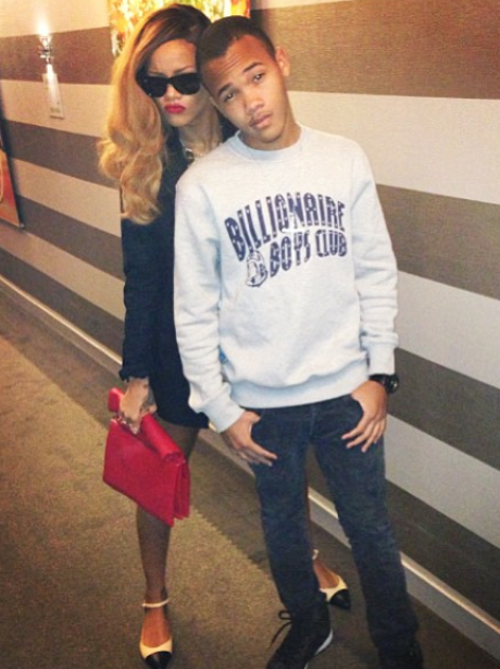 Rihanna spends the day with her younger brother