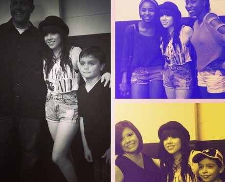 Carly Rae Jepsen with fans on tour