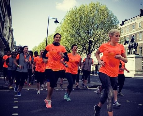 Ellie Goulding on a charity run