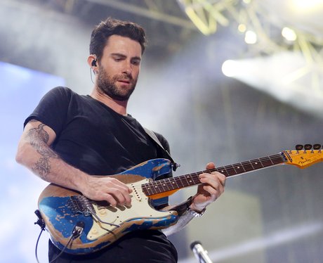 Maroon 5's Adam Levine playing guitar at Wango Tango