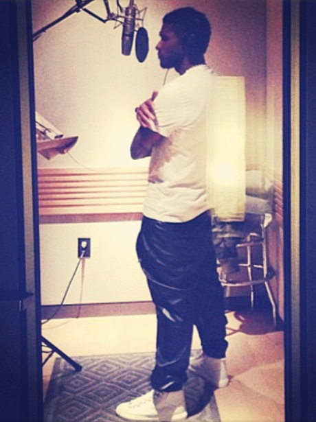 Usher in the studio