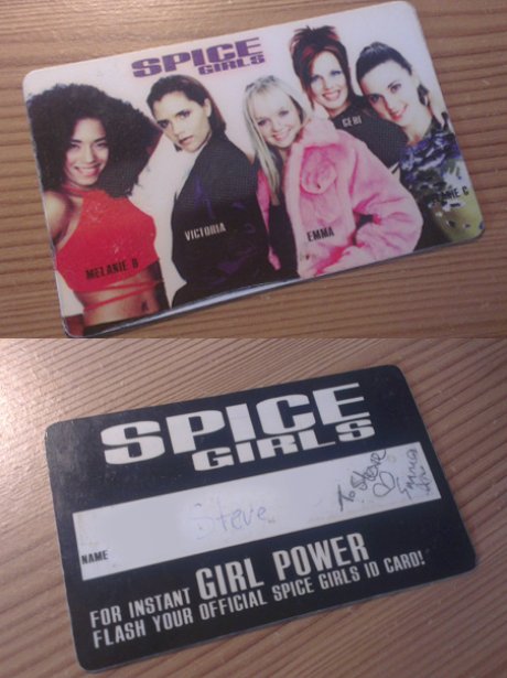 Spice Girls Membership Card