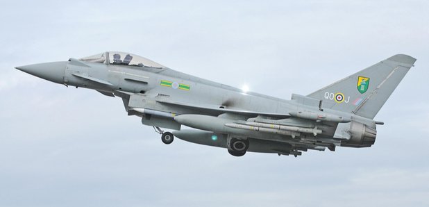 Typhoon escorts plane into Stansted