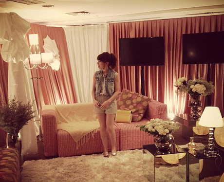 Carly Rae Jepsen in her dressing room