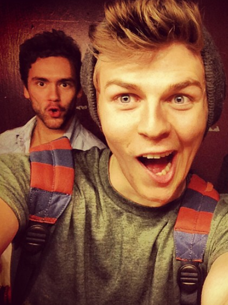 Joel Peat and Andy Brown pose for a selfie together