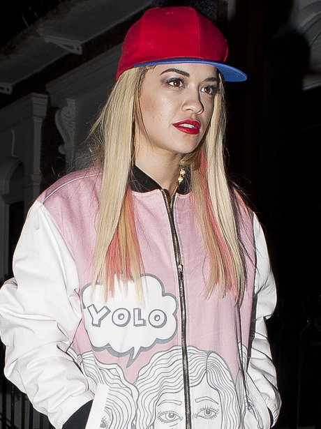 Rita Ora wearing a cap